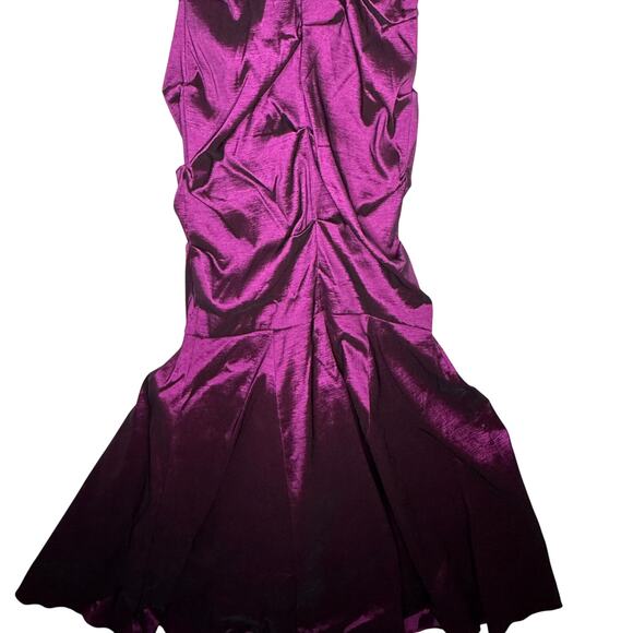 Y2K XSCAPE Mermaid Gown Size 8 Formal Prom Dress Sleeveless V-Neck - Picture 7 of 13